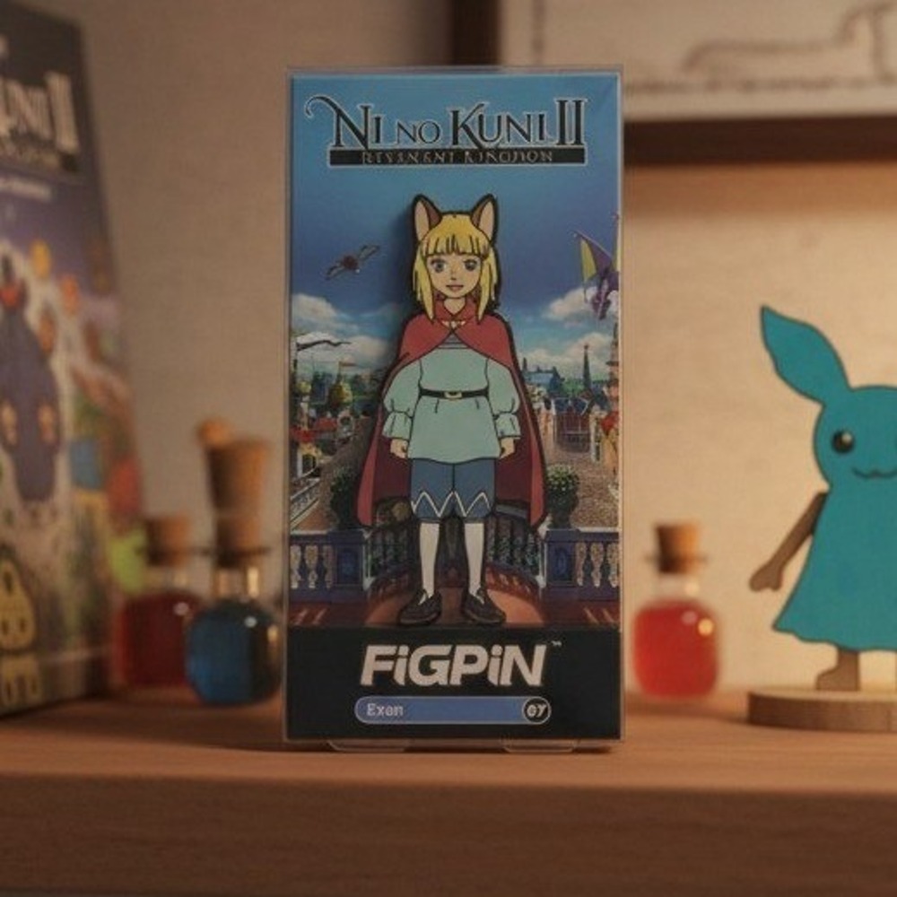 Ni No Kuni II Revenant Kingdom Evan FiGPiN #67 Enamel Pin Collectible Case